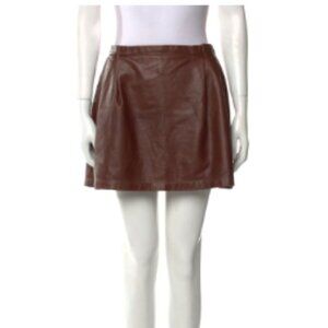 Sea New York Lamb Leather Mini Skirt